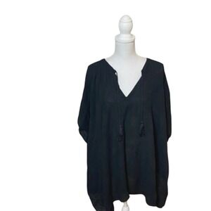 Banana Republic Black Kimono V-Neck Cover Up Size M/L